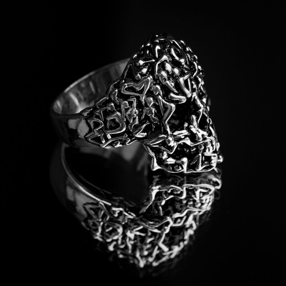 Skull Shape Turkish Unique Men Ring Wholesale Silver Jewelry