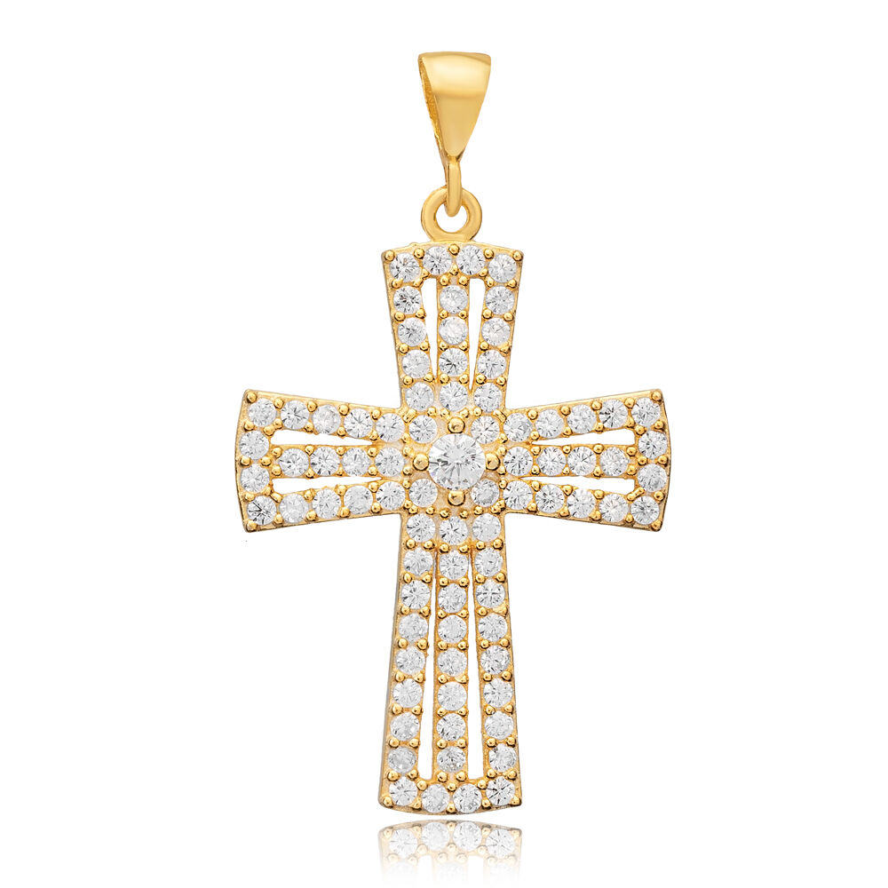 Cross Religious Wholesale Handmade CZ 925 Silver Charm Pendant