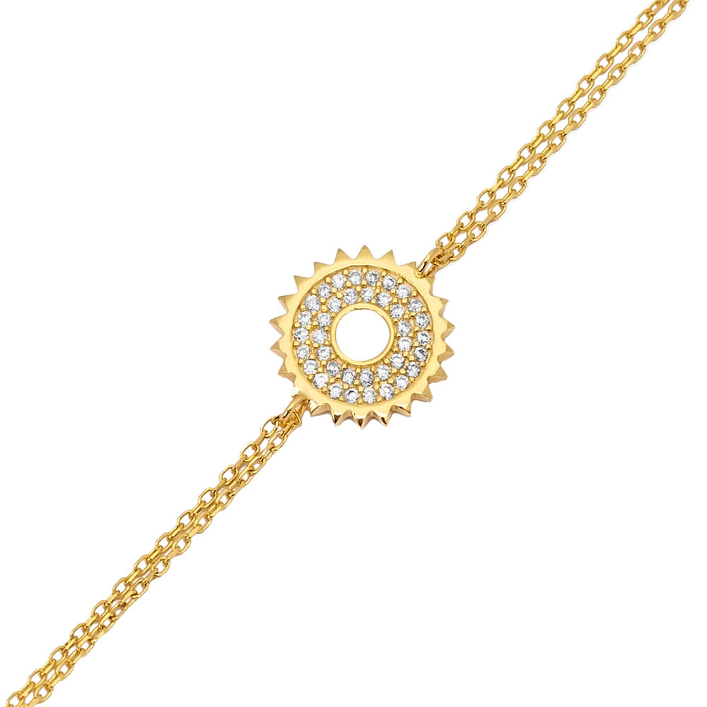 Sun Design Charm Bracelet Wholesale Turkish Silver Jewelry