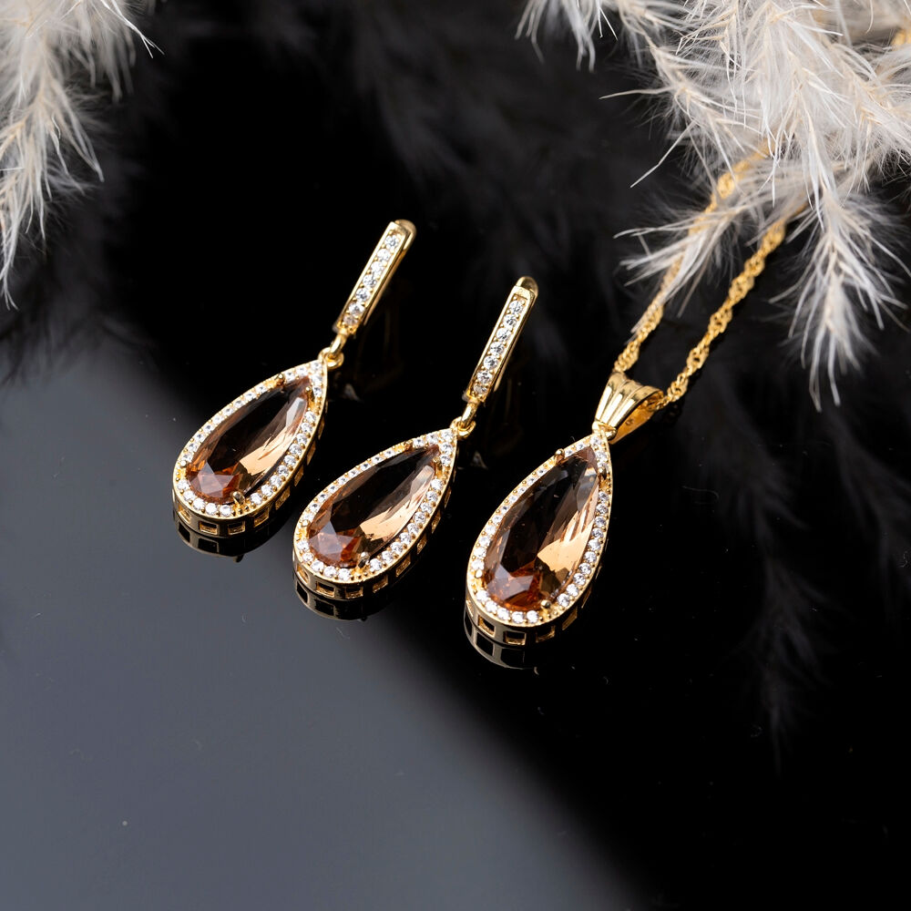 Pear Drop Shape Zultanite Stone Charm Silver Dangle Earrings