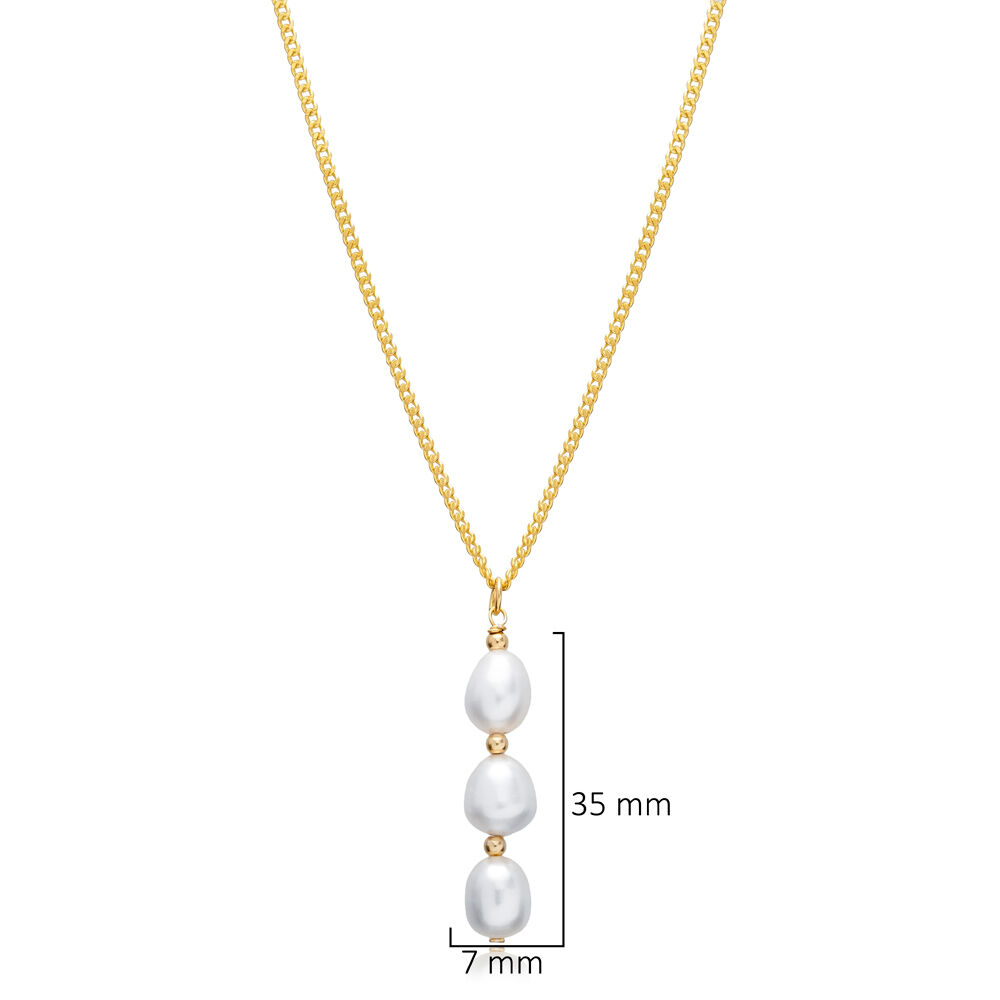 Pearl Design Handmade Charm Necklace 925 Silver Pendant