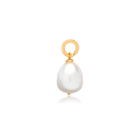 Wholesale Minimalist Pearl Design Silver Charm Pendant