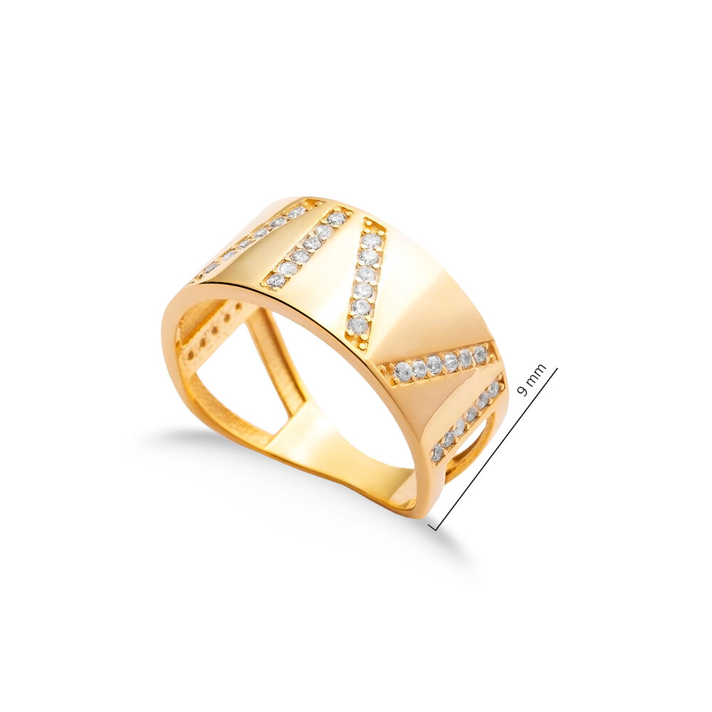Elegant CZ Stones Wholesale 925 Sterling Silver Band Ring