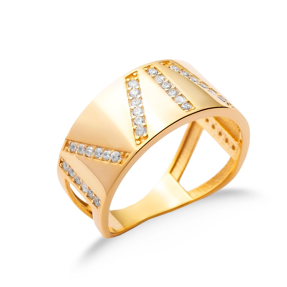 Elegant CZ Stones Wholesale 925 Sterling Silver Band Ring
