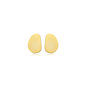 Irregular Shape Plain Wholesale Women Silver Stud Earrings