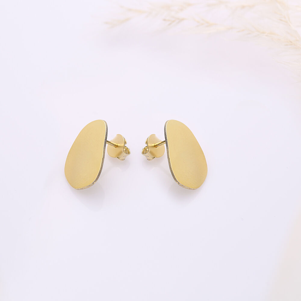 Irregular Design Plain 925 Stud Earrings