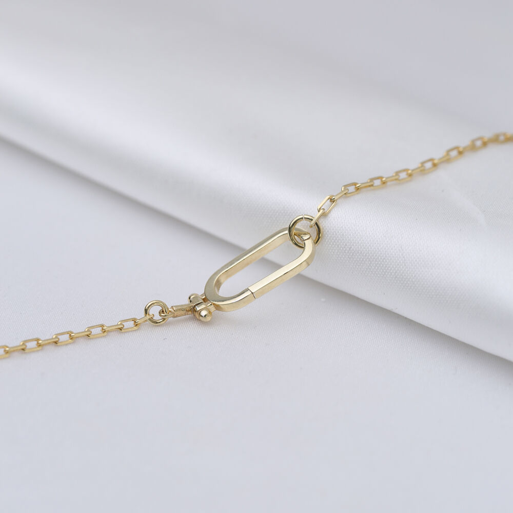 Plain Rectangle Shape Dainty Charm Bracelet Silver Jewelry