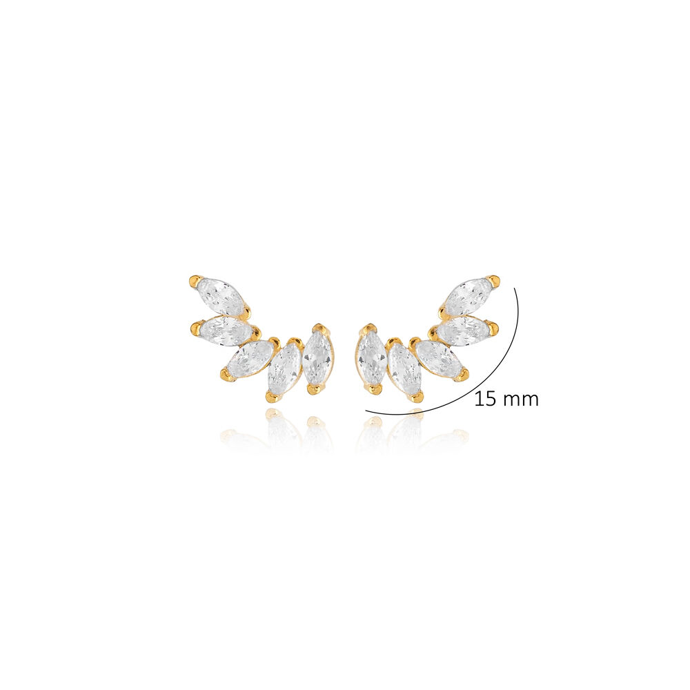 Marquise CZ Design Wholesale 925 Silver Stud Earrings