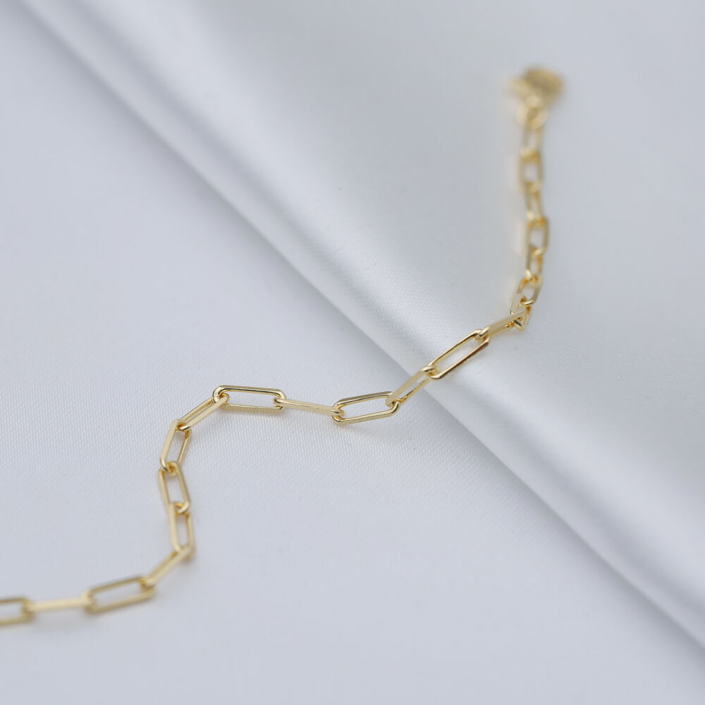 Chain Design Bracelet 17+3 Cm  Wholesale Silver Jewelry