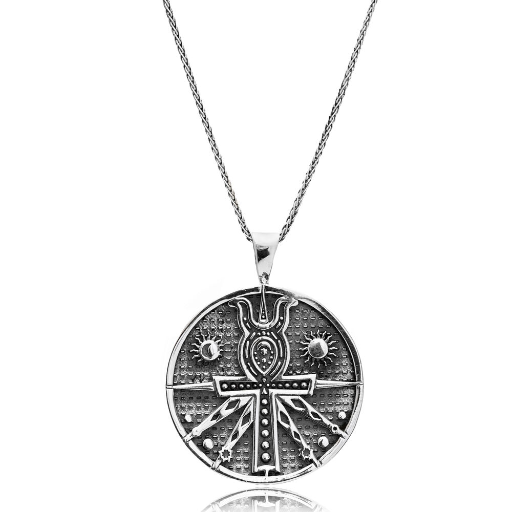 Ankh Symbol Jewery Wholesale Handmade Silver Men Necklace