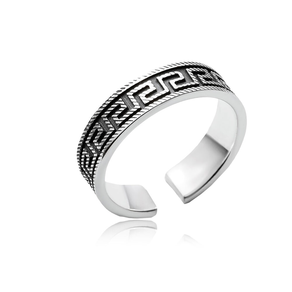 Greek Symbol Men Ring Collection Sterling Silver Jewelry