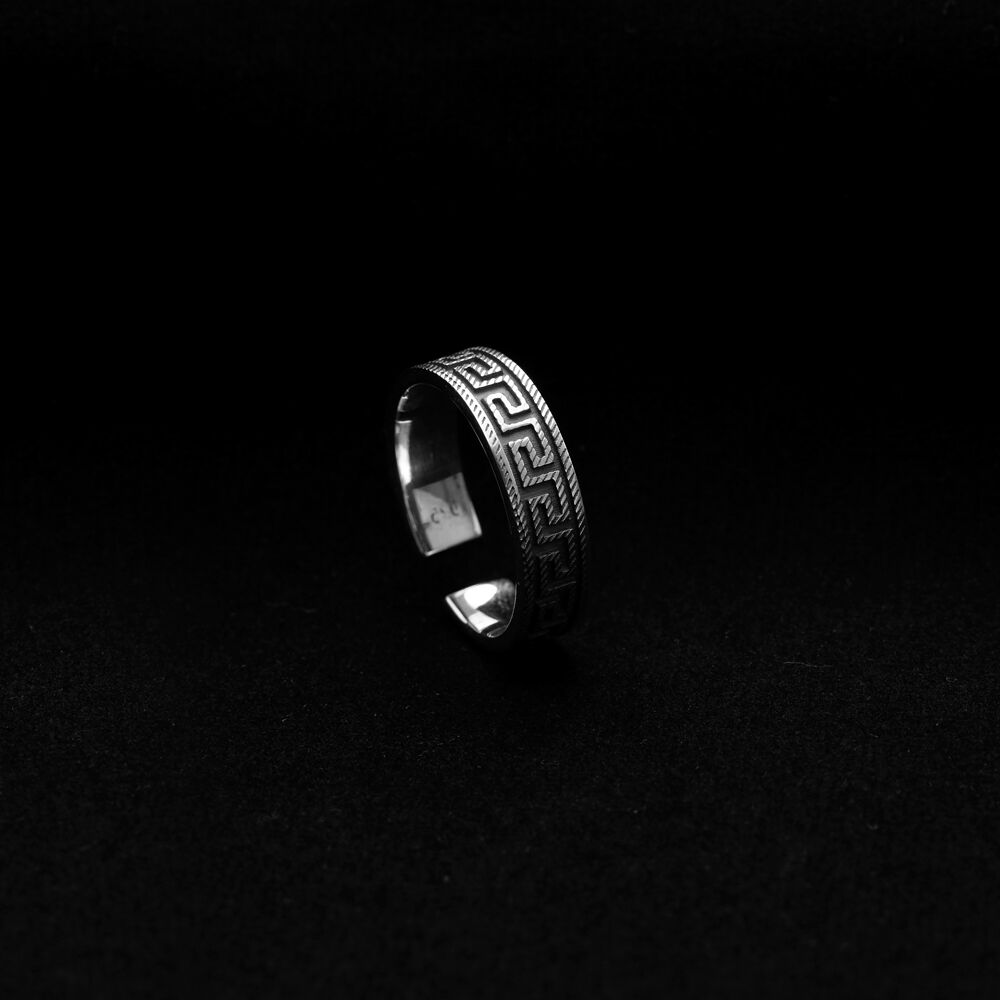 Greek Symbol Men Ring Collection Sterling Silver Jewelry