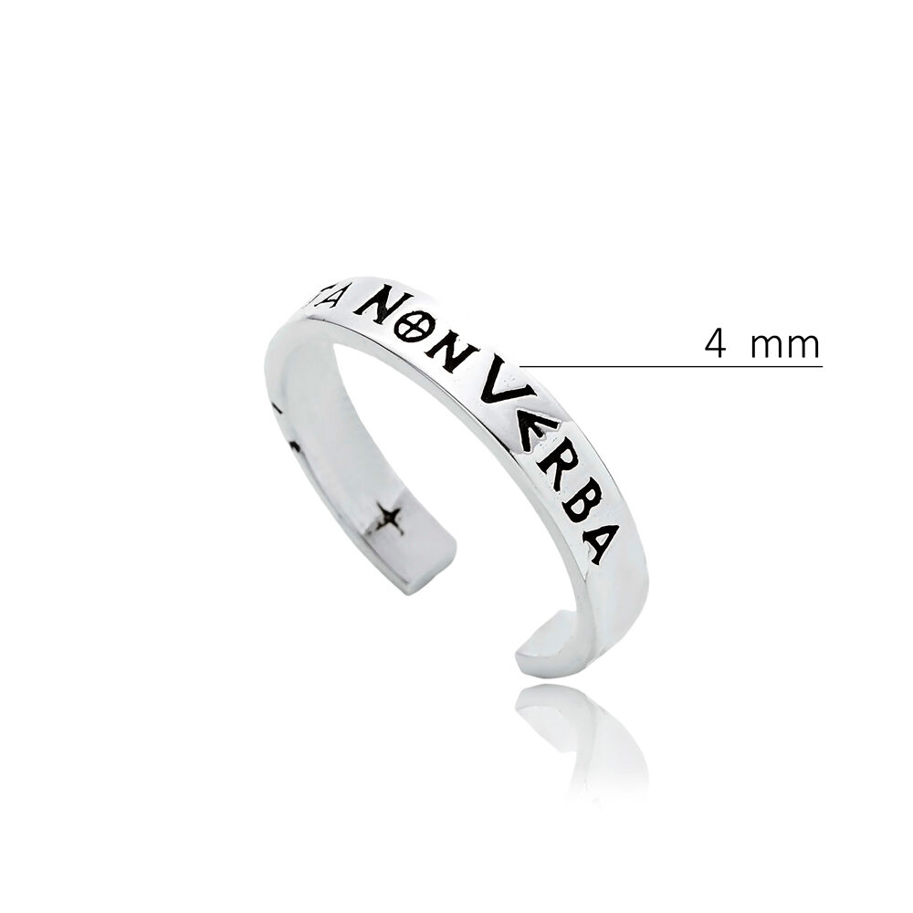 Greek Words Men Ring Collection Wholesale Silver Jewelry