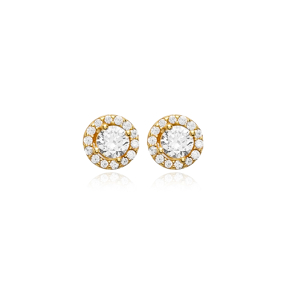 Ø7 mm Round CZ Wholesale 925 Silver Stud Earrings