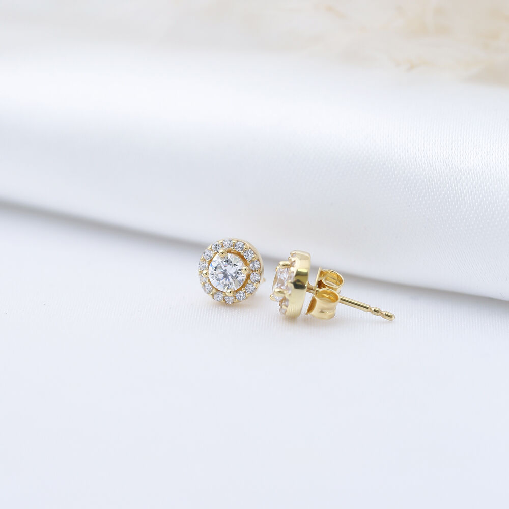 Ø7 mm Round CZ Wholesale 925 Silver Stud Earrings