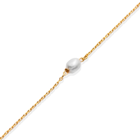 Minimalist Single Pearl Design Trendy Charm Silver Bracelet