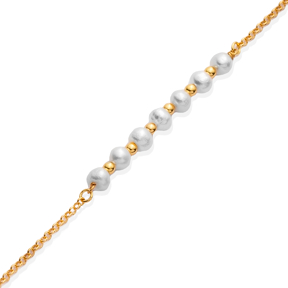 Pearl Design Charm Bracelet 925 Sterling Silver Jewelry