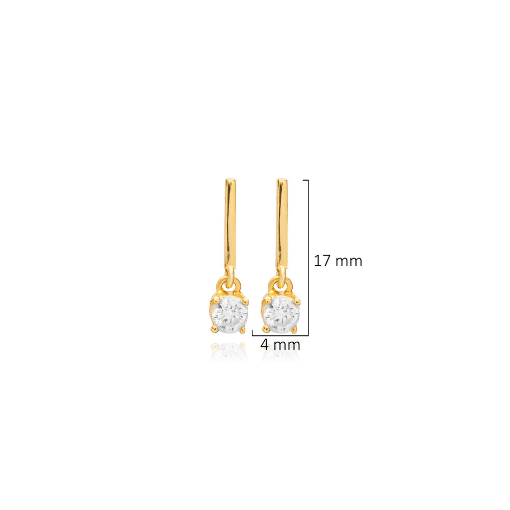 Cute Minimalist Design Stud Earrings CZ Wholesale Jewelry