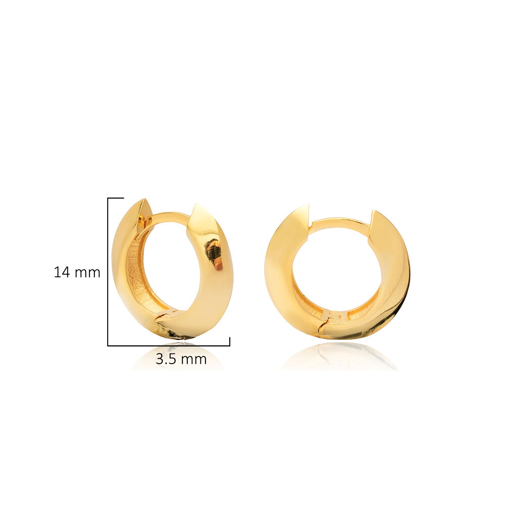 Hoop Earrings Silver Plain Wholesale Everyday Jewelry