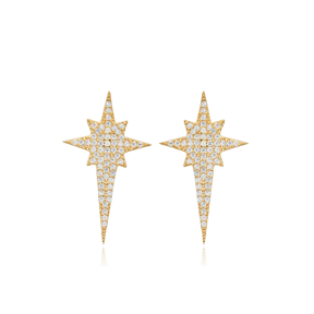 North Star Design CZ Stone Silver Stud Earring