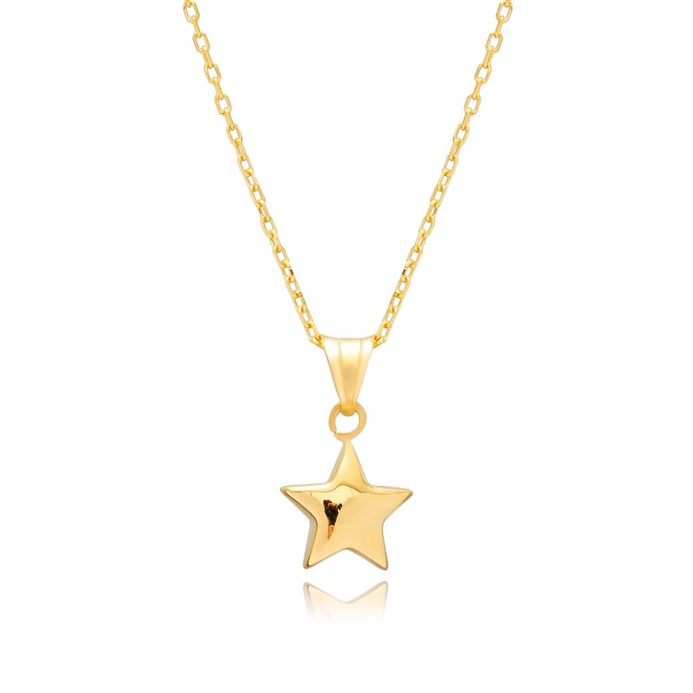 Plain Star Charm Necklace Handmade Silver Jewelry