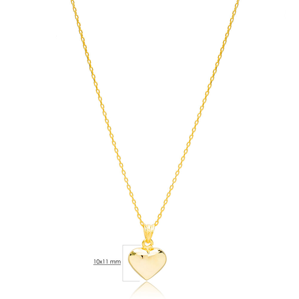 40+5 Cm 40 Forse Simple Plain Heart Charm Necklace