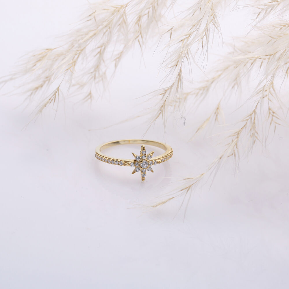 Star Design Dainty Handmade Cluster Silver Ring Jewelry