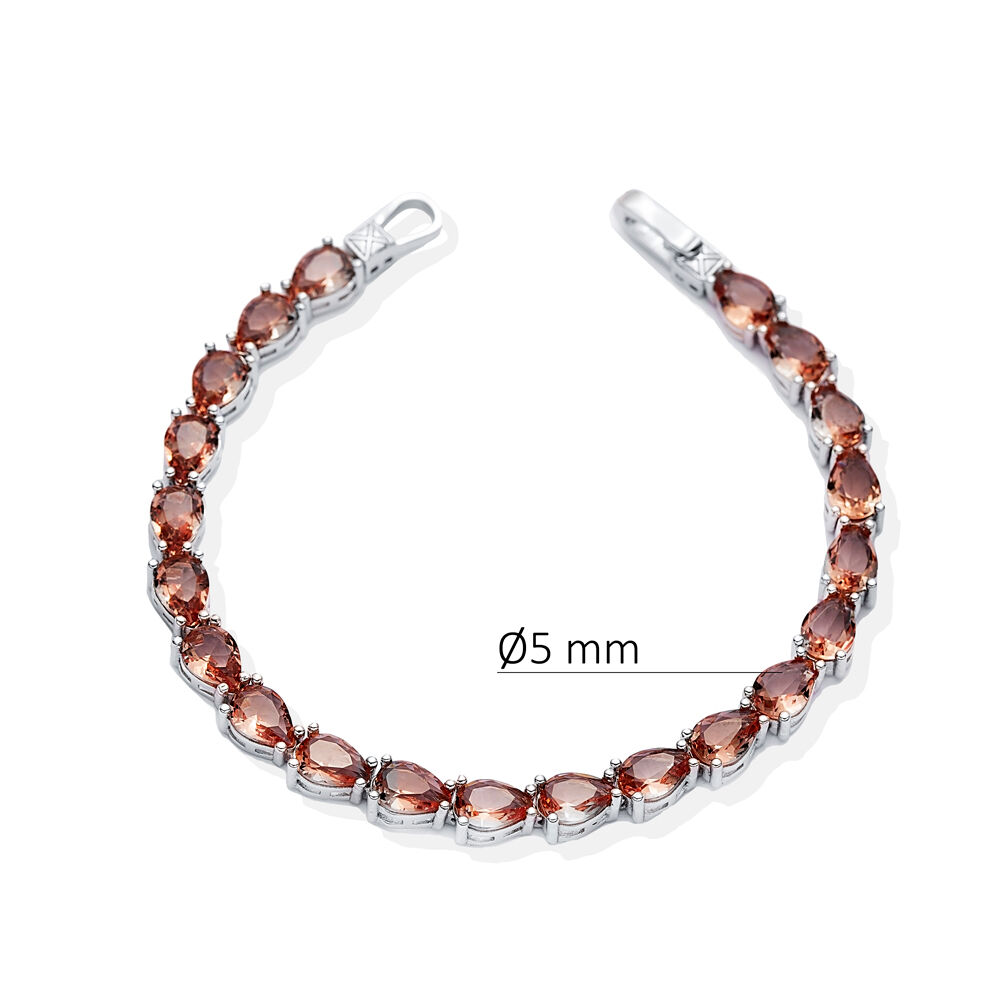 Pear Shape Zultanite Stone Wholesale Sterling Silver Tennis Bracelet