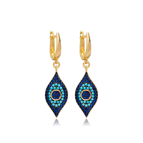 Evil Eye Earrings Turkish Wholesale 925 Sterling Silver Earring