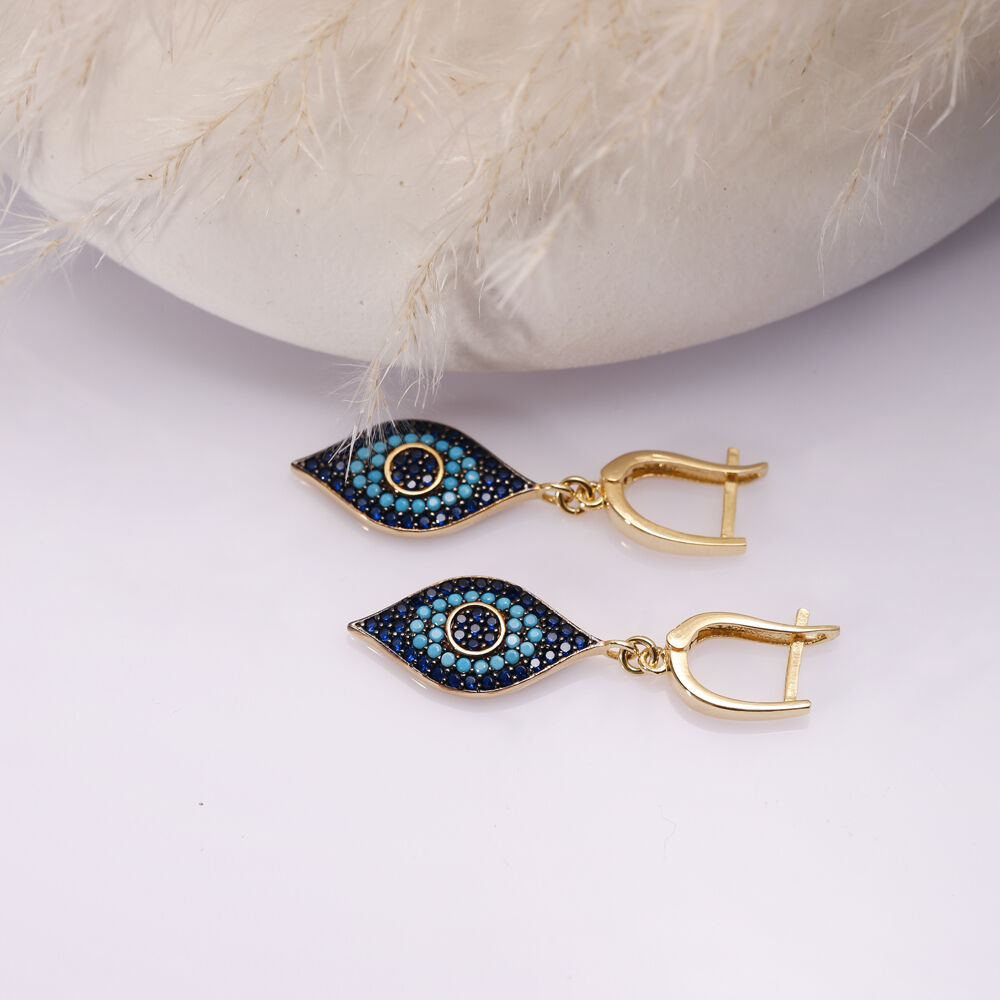 Evil Eye Earrings Turkish Wholesale 925 Sterling Silver Earring