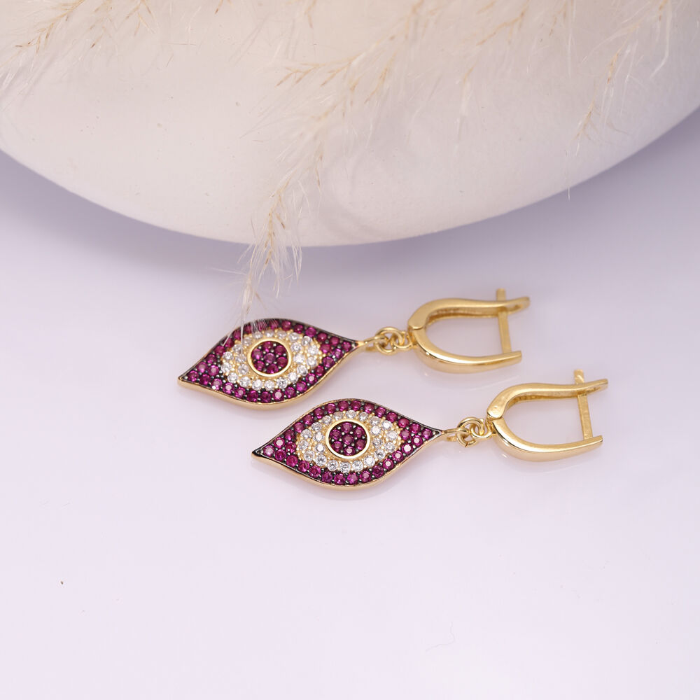 Evil Eye Earrings Wholesale 925 Sterling Silver Turkish Earring Jewelry