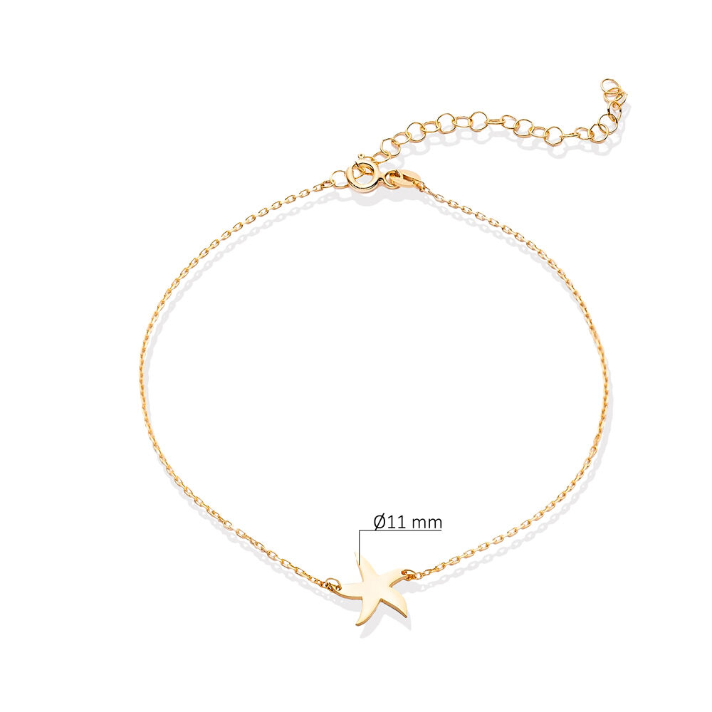 Starfish Design Plain Wholesale Silver Anklet Foot Bracelet