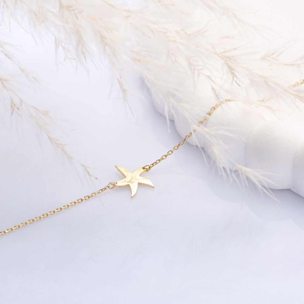 Starfish Design Plain Wholesale Silver Anklet Foot Bracelet