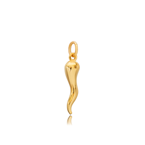 Itallian Horn Symbol Plain Pendant Charm