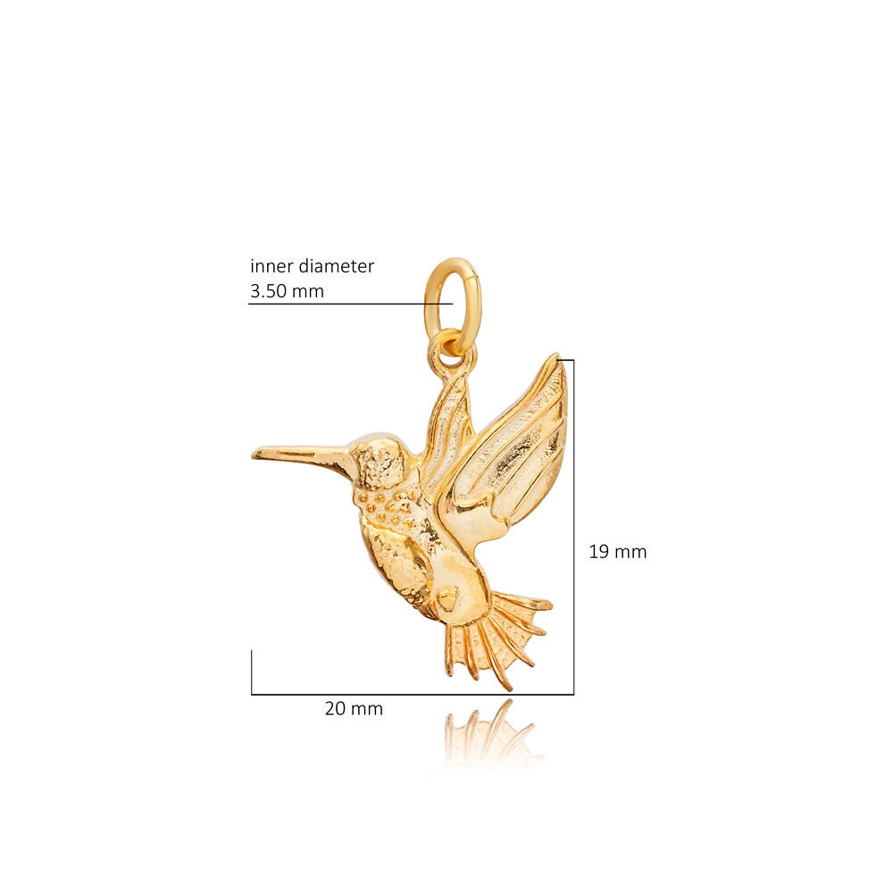 Swallow Bird Plain 925 Sterling Silver Wholesale Pendant Charm