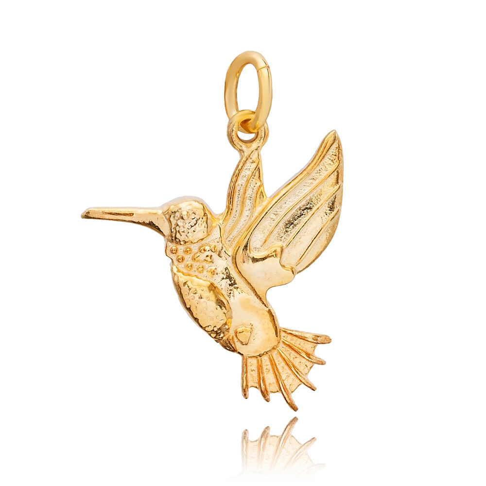 Swallow Bird Plain 925 Silver Pendant Charm