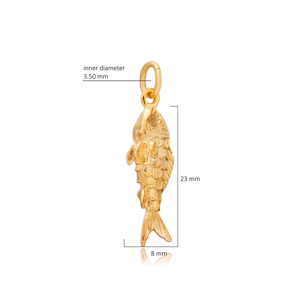 Fish Design Wholesale Silver Jewelry Pendant Charm