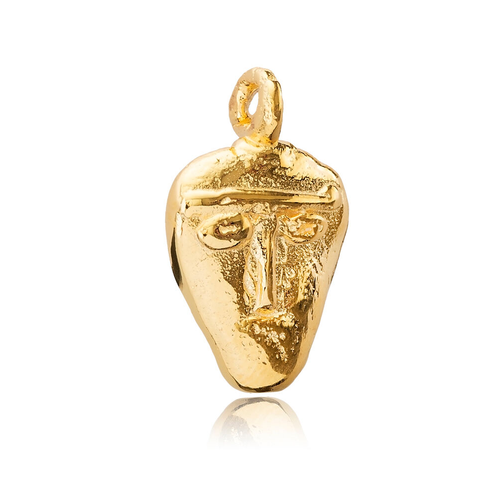 Mythological Mask Pendant Charm Silver