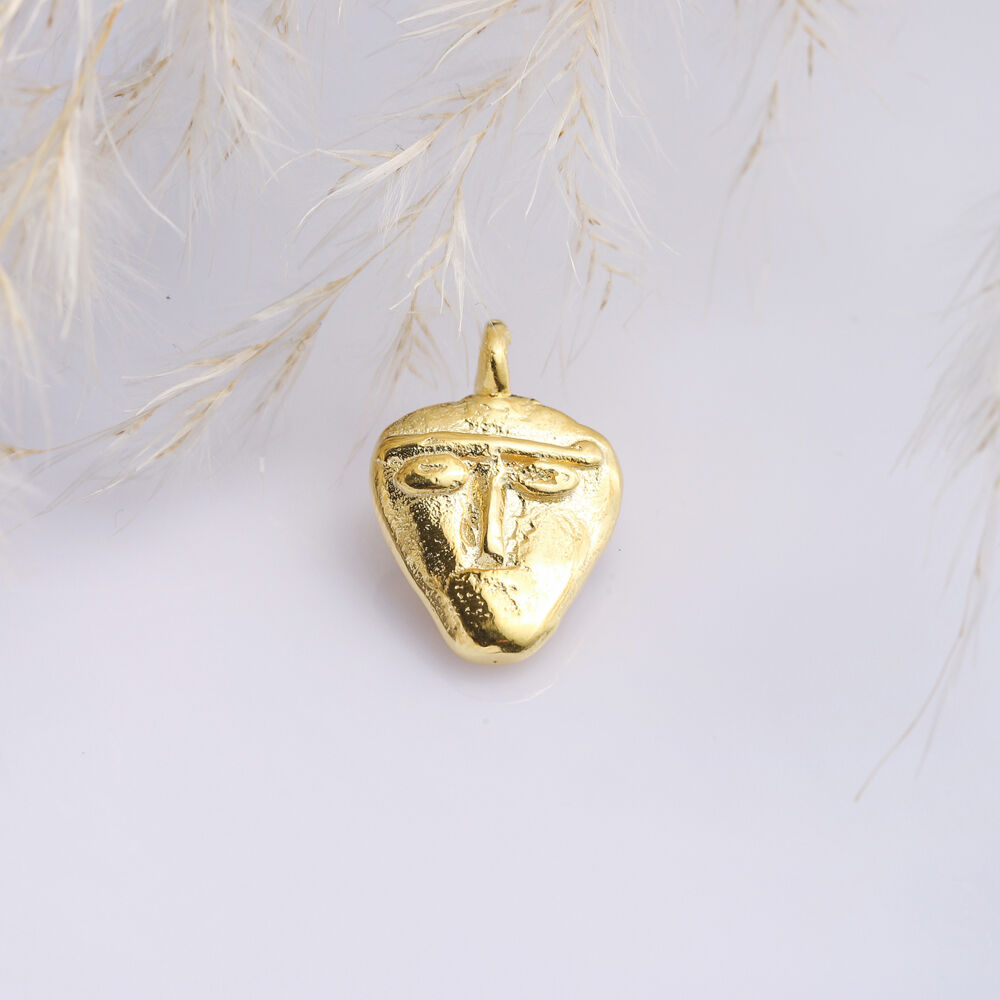 Mythological Mask Pendant Charm Silver