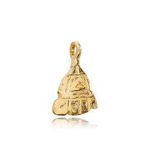 Unique Mythological Design Gold Plated Silver Charm
