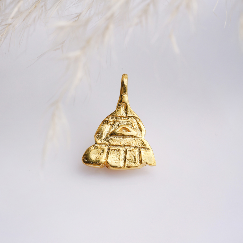 Unique Mythological Design Gold Plated Silver Charm