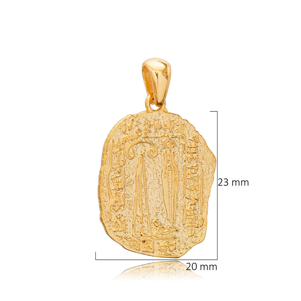 Ancient Hieroglyph Silver Pendant Charm Wholesale Jewelry