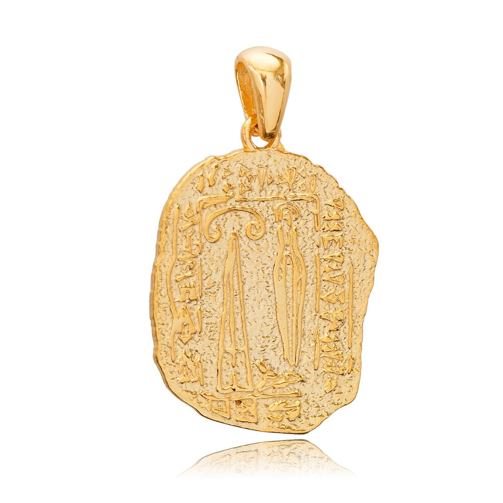 Hieroglyph Silver Pendant necklace Charm