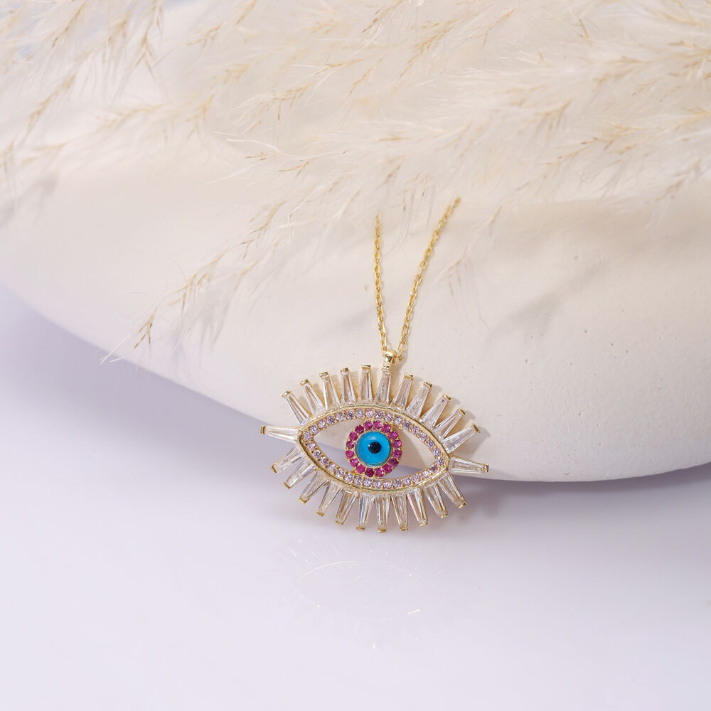 Evil Eye Design Pendant Wholesale Handmade 925 Silver Sterling Necklace