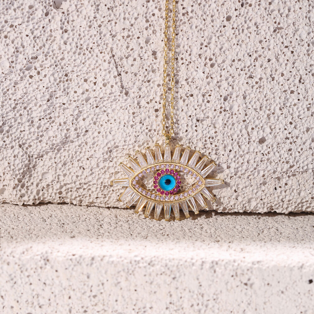 Evil Eye Design Pendant Wholesale Handmade 925 Silver Sterling Necklace