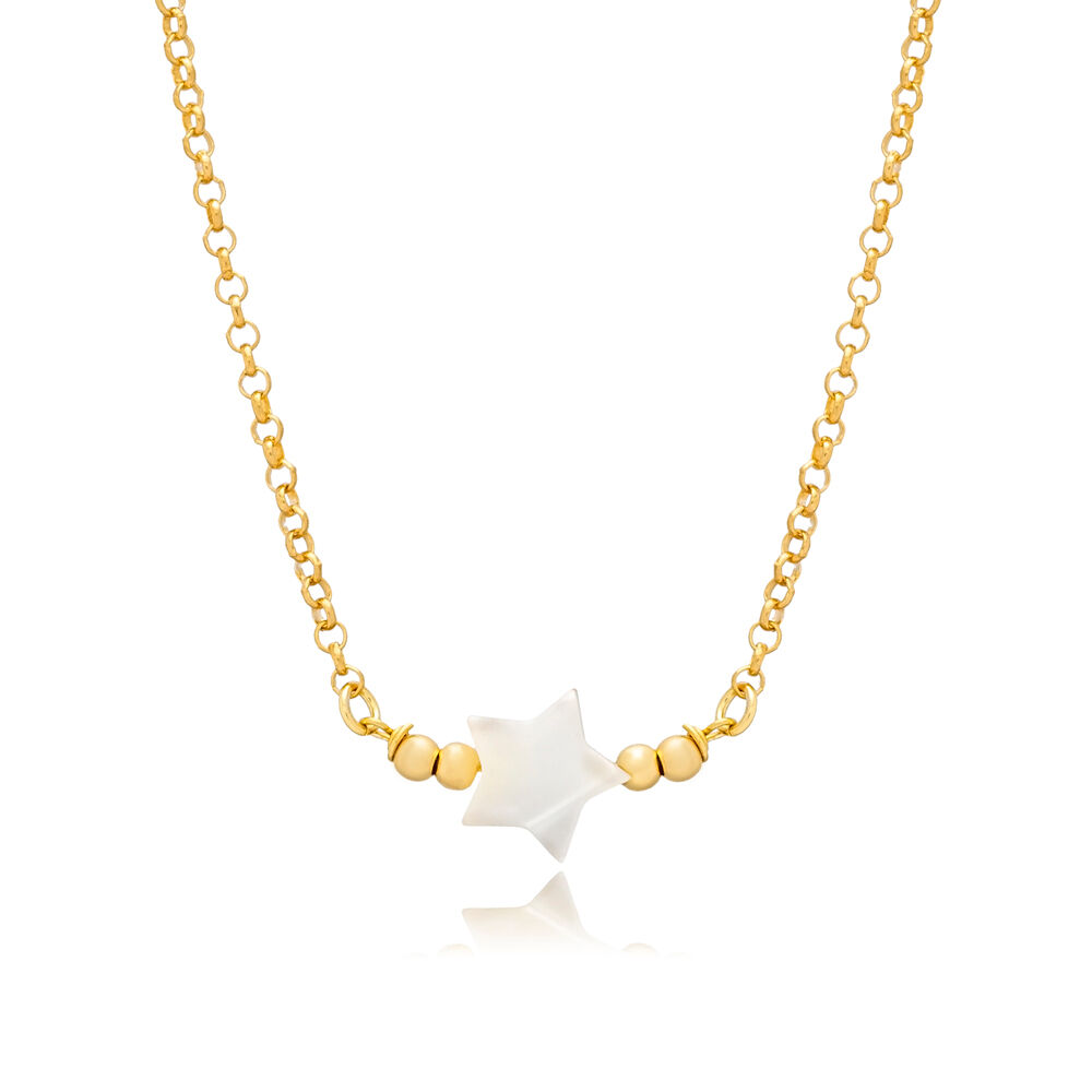 Mother of Pearl Star Design Necklace