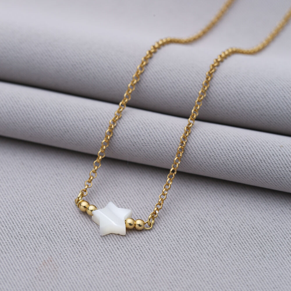 Mother of Pearl Star Design Necklace