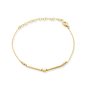 Dainty Minimalist Plain Design Turkish Silver Charm Bracelet