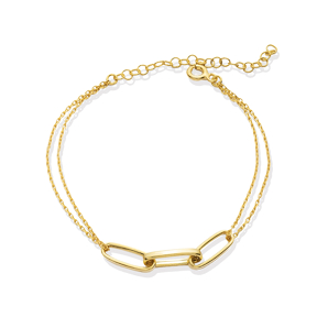 Elegant Chain Design Turkish Sterling Silver Charm Bracelet