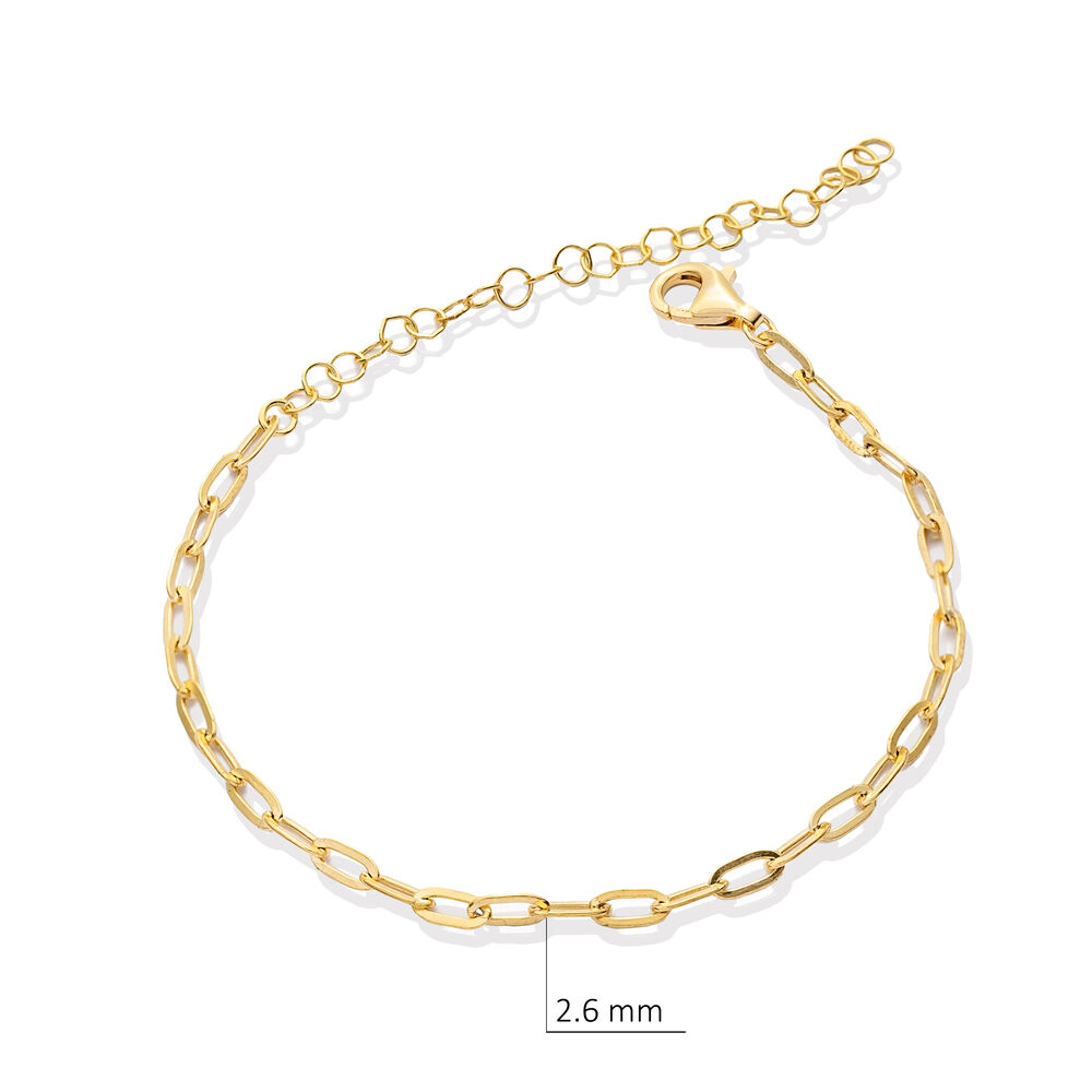 Simple Design Wholesale Sterling Silver Jewelry Chain Bracelet